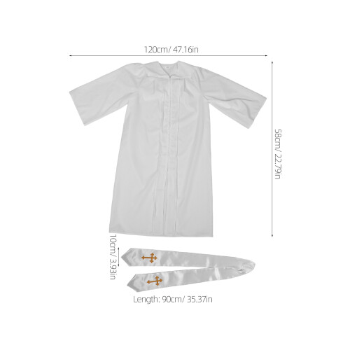 1Set Kerkostuum Priesterrobaat Met Stola Polyester Roleplay 1