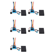 5X 1:10 Car 120A Waterproof Brushless Esc + Program Card Combination Details, for 1/10 Rc Car