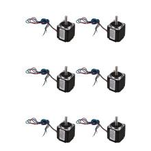 6X Moteur Pas à Pas Hybride NEMA 11 28 1,8 Degré 2 Phases 4 Fils Moteur Pas à Pas 32 mm pour Routeur CNC