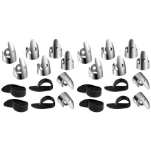 24 Pcs Steel Finger Picks Set,Metal Finger Picks Adjustable Bass Finger Picks for Guitar, Banjos and Other Instruments