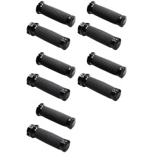 10x Universal 1In 25Mm Hand Grips Motorcycle Handle Bar Handlebar for Touring Sportster 883 1200 XR Black