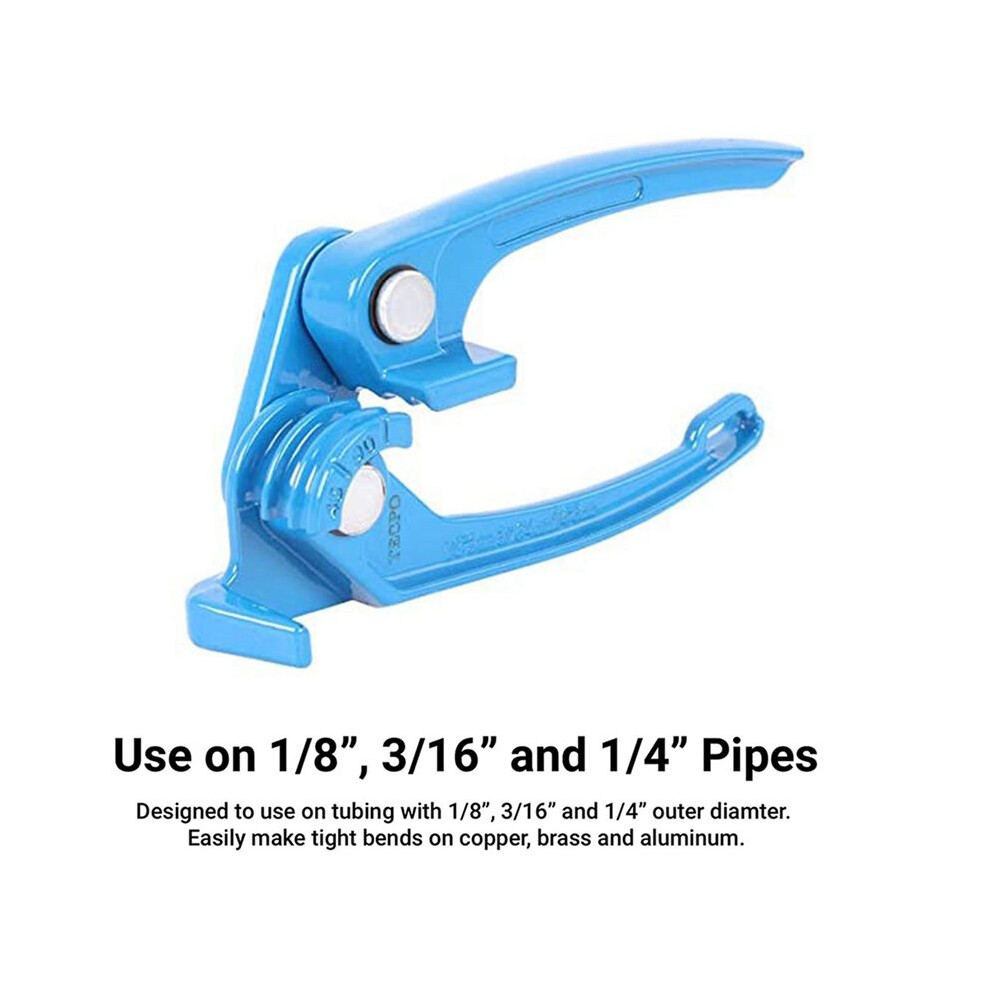 2Pcs 1/8 In 3/16In 1/4 In Tube Bender Oil Pipe Tube Bender Tubing Fuel Brake Ac Refrigerant Bending Tool 4712316513339