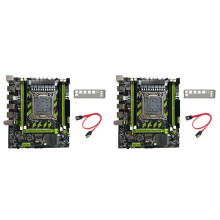 2X Placa Base X79G+Cable +Bisel LGA2011 4XDDR3 Ranura RECC M.2 NVME PCI-e X16 6XUSB2.0 SATA3.0 Placa Base para Juegos de Servidor