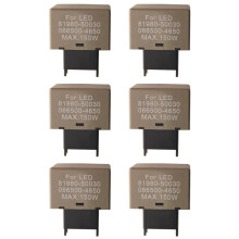 6X Car Accessories 8-Pin Electronic Flasher Relay for LED Bulb 81980-50030 066500-4650