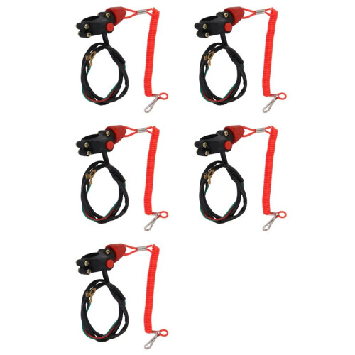 5X Emergency Stop  Tether Lanyard Emergency Kill Stop Engine  Push Button