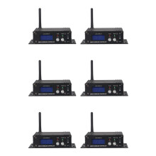 6X DMX 512 Wireless Controller Receiver Transmitter LCD Display Power Adjustable EU Plug