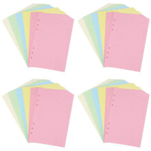 A5 Colorful 6-Hole Punched Ruled Refills Inserts, 5-Color Loose Leaf Planner Filler Paper,200 Sheets