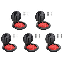 5pcs 6Inch Deck Plate Kit Kayak Deck Hatch with Storage Bag for Kayak Boat Fishing Rigging Black