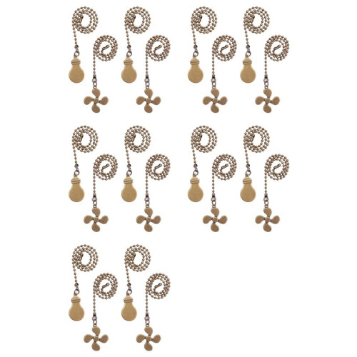 10X Ceiling Fan Pull Chain Fan Extension Chain Fan Chain Pulls Decorative 12 Inch Ceiling Fan Chain Extender Ornament B