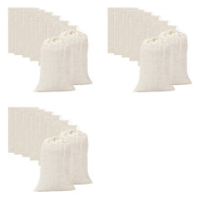 60 Pieces Large Muslin Bags Cotton Drawstring Bags,Tea Brew Bags (8 X 12 Inches)