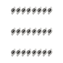 24Pcs KFL001 12mm Zinc Alloy Self Aligning Pillow Block Flange Bearing Rhombic Bearing Housing