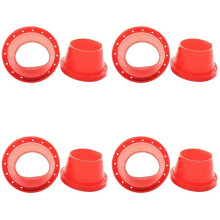 8 Piezas 6,5 Pulgadas Altavoz Universal para Coche Cubierta Impermeable Altavoz Aislamiento Acústico de Silicona y Junta de Aislamiento Térmico