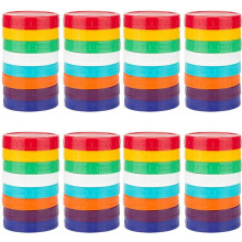 Paquete de 64 Tapas de Plástico para Tarros de Albañil: Tapas DeJar de Color Compatibles con Jar Anchos Kerr (Boca Ancha)