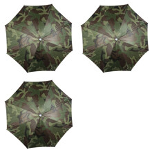 3X Portable Pluie Parapluie Chapeau Camouflage Pliable Extérieur Pare-Soleil Étanche Camping Pêche Chapeaux Casquette Plage Tête Chapeaux
