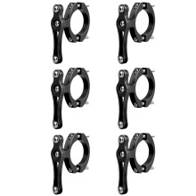 6X MTB Water Bottle Clip Cage Holder Clamp Handlebar Bracket Mount Seatpost Handlebar Front Fork Frame Tube,Black