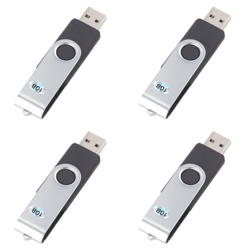4X 1GB Schwarz USB 2.0 Flash-Speicher-Stick USB-Stick Klappbar Stift