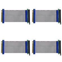 4X PCI-E Express 16X Riser Card Extender Extension Cable Ribbon Flex