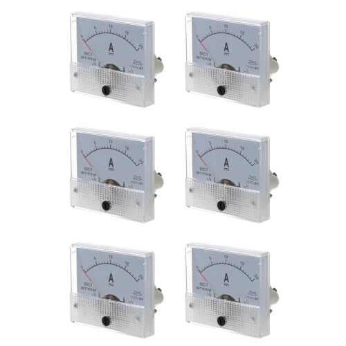6X New 20A Analog Ampere Panel Meter Current Amp