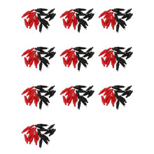 200 Stuks Zwart Rood Zacht Plastic Gecoate Testsonde Alligator Testclip