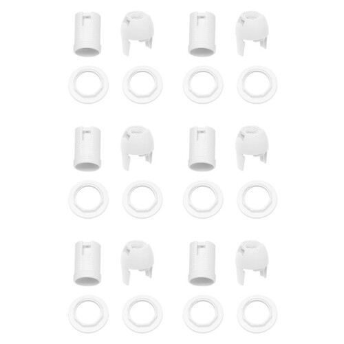 6X Plastic Shell Screw Type E14 Bulb Light Lamp Holder Socket AC 250V 2A