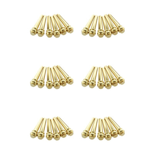 Metal Acoustic Guitar Bridge Pins 36pcs Brass Guitar Strings Fixed Cone String Pins String Nails