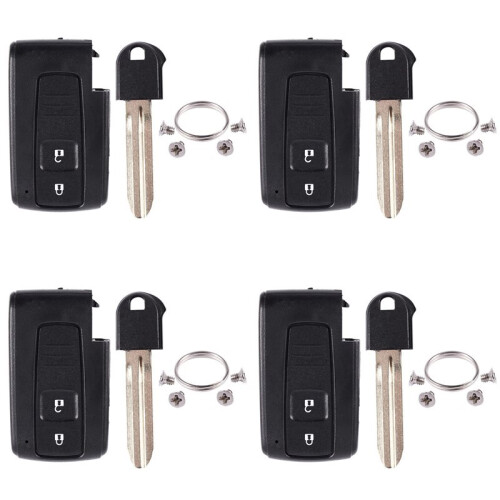 4X 2 Knopf  Remote Key Case Shell und Blade für   Verso Prius