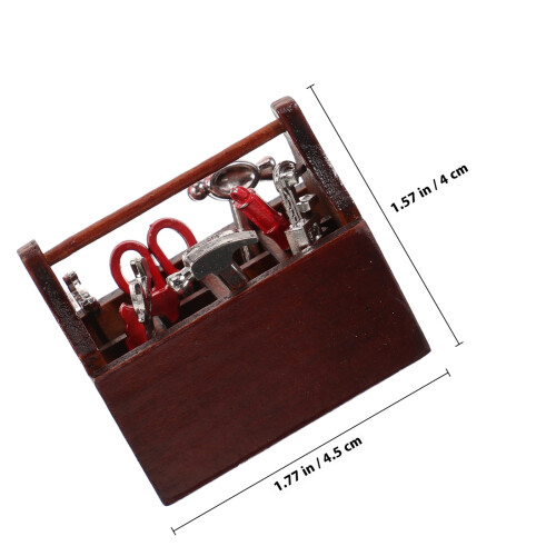 1 Set Mini Huis Gesimuleerde Speelgoed Gereedschapsdoos 1
