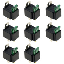 8X 4Pin DC12V 30A Fused /Off Automotive Fused Relay with Insurance Wire