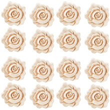 16X Wooden Carved Onlay Appliques Rose Wood Carving Decal Unpainted Furniture Bed Door Cabinet Decor