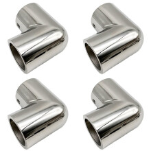 4X Rohrverbinder für Boote 316 Edelstahl Marine Boot Yacht Handlauf Fitting 90Winkelrohrverbinder Montage Hardware,25mm