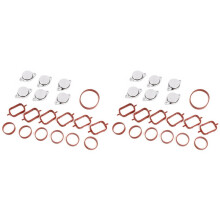 12pièces 33Mm Ébauches de Rabat de Tourbillon de Pétrole Brut Bouchons de Remplacement avec Joint de Collecteur D'Admission pour - E46 E60 E90 320D