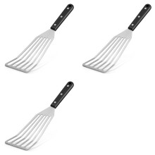 3pc 12.4Inch Fish Spatula- Slotted Fish Turner Spatula with Sloped Design - Metal