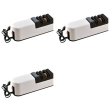3X USB Fast Electric Knife Sharpener Automatic Adjustable Sharpener 3 Stages for Knives Scissors Household Sharpener
