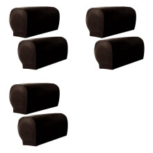 Armchair Arm Covers, 6Pcs Armrest Cover Ultra Thick and Soft PU Leather Stretch Arm Cover for Recliners Sofas Chairs B