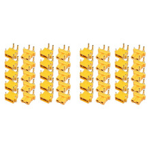 20pair XT30PW ESC Motor PCB Board Plug Banana Golden Female Male XT30 Upgrade Right Angle Plug Connector for RC Mode