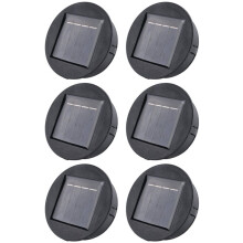 6X Boîte à Lumière LED Ronde de Remplacement à Énergie Solaire Garden Boîte à Batterie Solaire Cellules Solaires Chargeur de Batterie