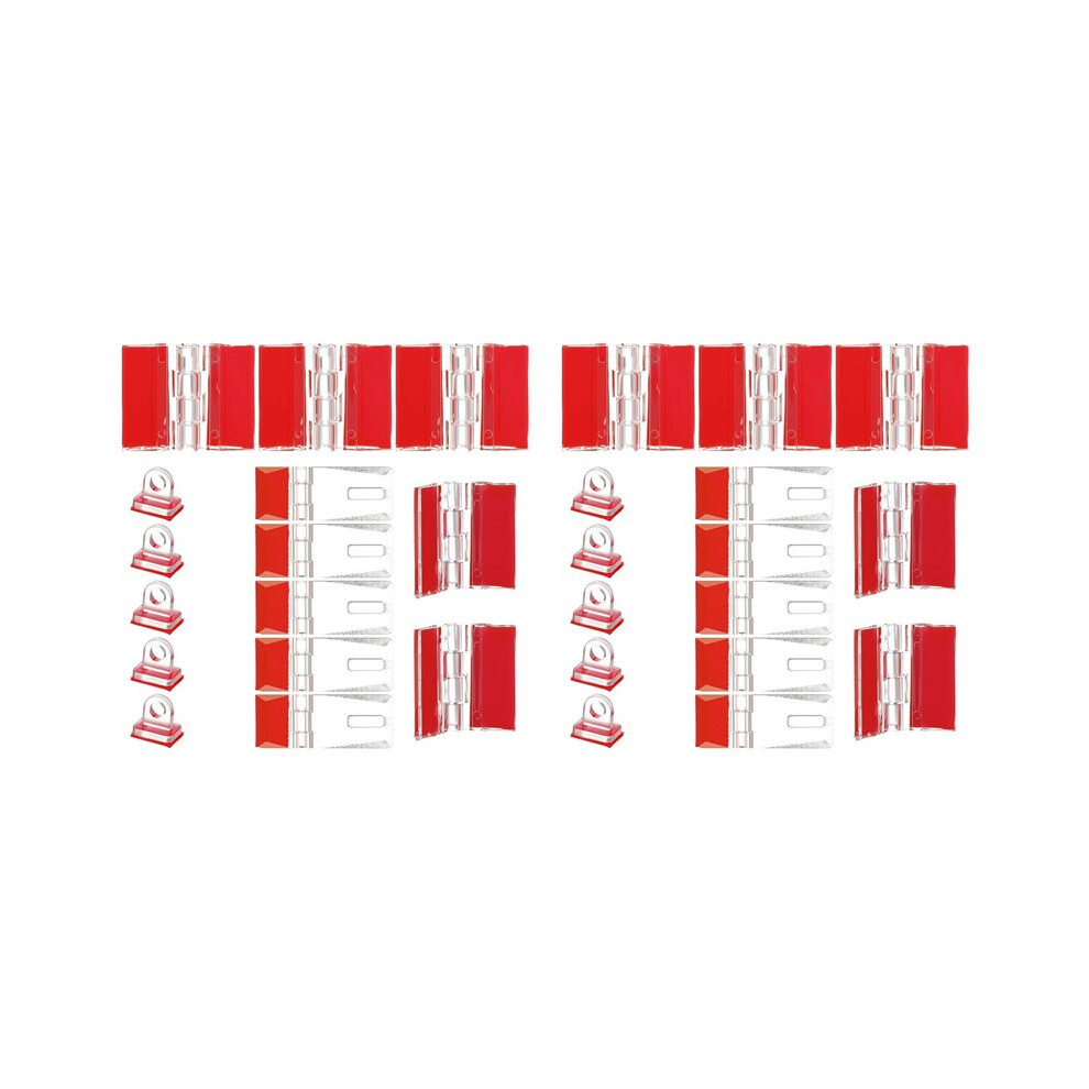 Acrylic Hinges Kit,30Pcs Self Adhesive Buckles Set No Need To Punch Plastic Diy Piano Hinge Door Buckle For Box 4711205580254