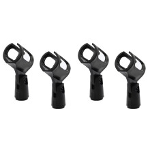 4pcs Universal Microphone Stand Clips Adjustable Mic Clamp Mount Holders for Secure and Flexible Placement