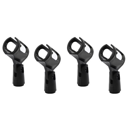 4pcs Universal Microphone Stand Clips Adjustable Mic Clamp Mount Holders for Secure and Flexible Placement
