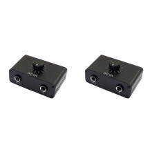 2X Musical Instrument Dynamic Microphone Volume Adjustment Attenuation Controller 1/4inTRS 6.35mm Interface