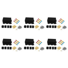 12 Way Blade Fuse Holder Box with Spade Terminals and Fuse 24PCS 4Pin 12V 80A Relays for Car Truck Trailer and Boat