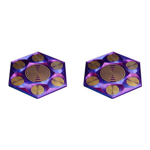 2X MWO Polarization  Disk MultiWave Oscillator Antenna Lakhovsky Golden Plated  Disc Charging