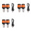 6Pcs Electric Scooter Handlebar Lights, LED Warning Light,Waterproof Turn Signal Lights 1