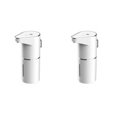2X Distributeur de Savon Mural Vertical Rechargeable Sans Contact à Détection D'Énergie Domestique, Multi-Vitesses