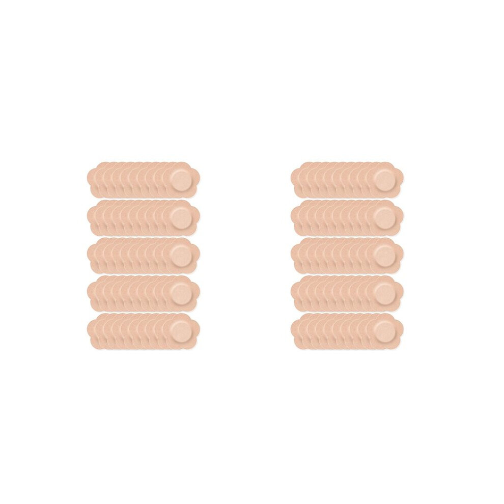 Istovo 100Pcs Castor Oil Patches, Castor Oil Pack Wraps Disposable Organic Cotton Self-Adhesive Pads For Belly Button