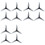 6 Pares 3525-3 Hélice de PC de 3 Pás de 1,5 mm com Três Furos para Motor de 1806-2004 para Drones FPV Freestyle de 3,5 Polegadas Toothpick A 1