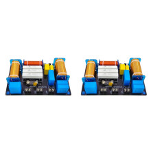 2X 3 Way 700W Speaker Audio Crossover Divider 1 High 2 Low Frequency High Fidelity Audio Divider Filter for Home Theater