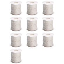 10 Roll 200Feet/61Meter White Candle Wick Cotton Candle Woven Wick for DIY Candle Making Material Smokeless Wax Core