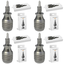4X 7 in 1 Screwdriver Titanium Screwdriver 1/4 Inch Magnetic Phillips Torx Screw Driver Bit Kit Home Repair Tools