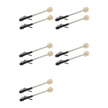 10 Pcs 12.5Inch Bass Steel Drum Mallets,Wool Drum Sticks with Stainless Steel Handle, Anti-Slip Wool Drum Mallets